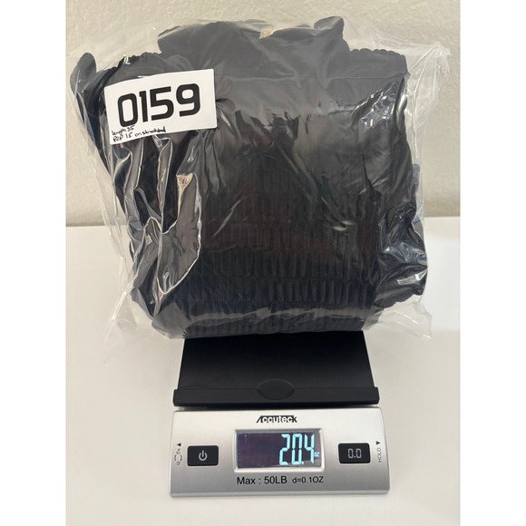 NEW Michael Kors Smocked Stretch Velvet Ruffle Mini Dress Black Small - Picture 8 of 8